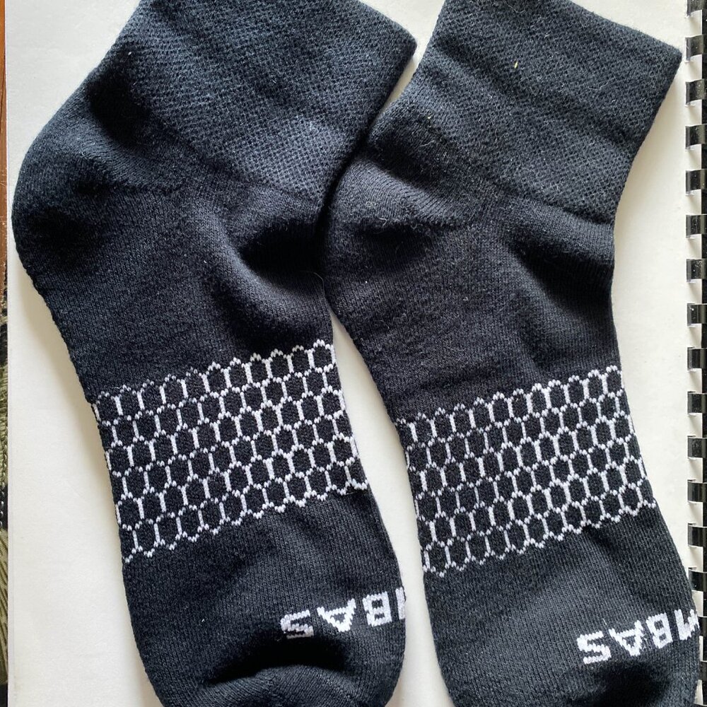 [6 pack] Bombas Classic Marl Quarter - Navy Socks Medium - Picture 4 of 6
